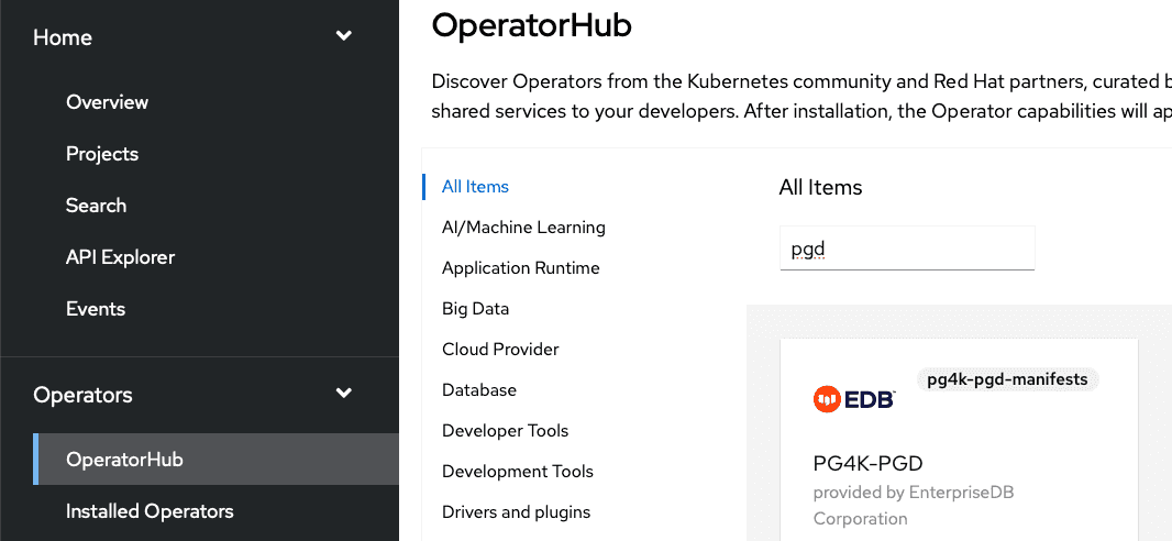 Install OperatorHub